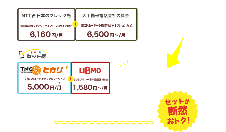 ファミリータイプ・3GBタイプをご利用の料金例