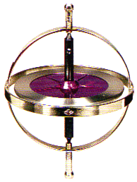 ジャイロスコープです。地球ごまとも呼ばれていますね。昔の飛行機とか、モノレールとかに搭載されていましたね。ヘリコプターには今でも搭載されていますよ。