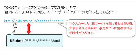 悪質メールの例