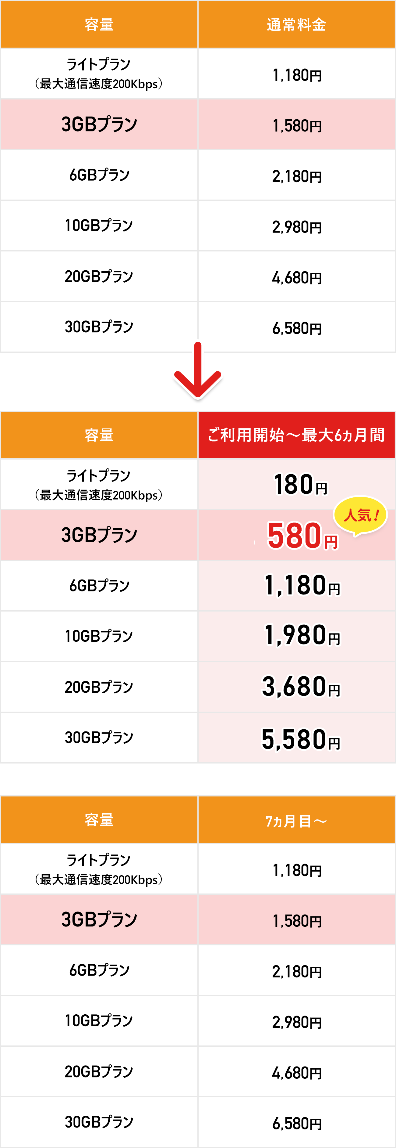 データ通信+音声通話/SMS