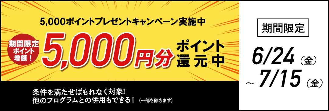 5,000ポイントプレゼントキャンペーン