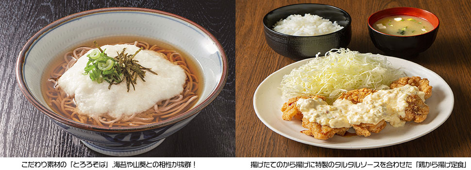 名物　ざるとろそば定食
