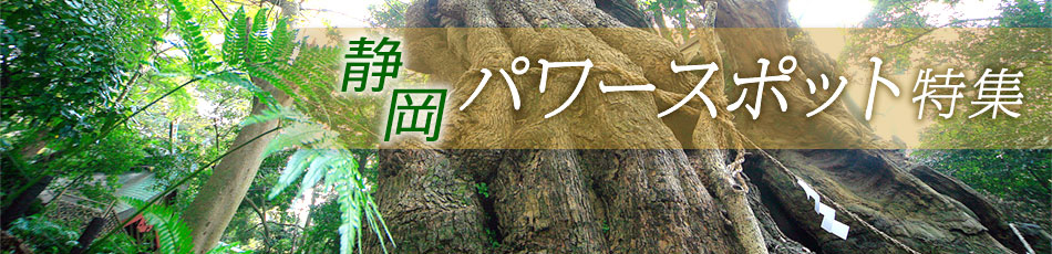 源頼朝にゆかりのある三島大社、天然記念物の大楠がある熱海の來宮神社、最古の社富士山本宮浅間大社、伊豆山神社に加え柿田川湧水群の神秘のパワーもご紹介。