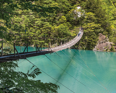 寸又峡温泉　夢のつり橋